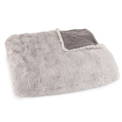 MONT CHALET Fellimitat-Plaid Lämmchen-Optik Mikrofaser-Rückseite waschbar, 150x200cm