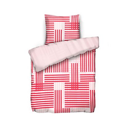 JERYMOOD Wendebettwäsche Stäbchengrafik Mikrofaser Jersey Setauswahl, 2tlg.