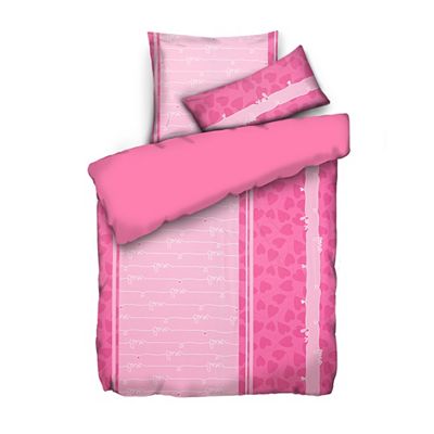 JERYMOOD Wendebettwäsche Linien voller Liebe Mikrofaser Jersey Einzelbett, 3tlg.