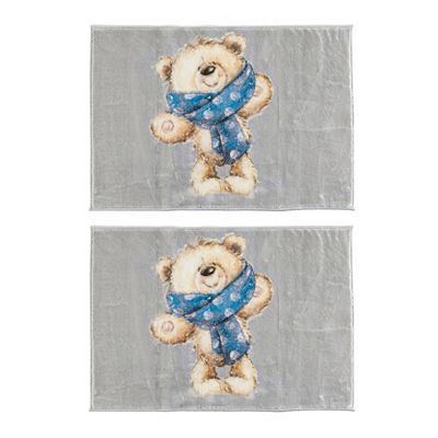 Thumbnail - CASA FONDO 2 Fußmatten Teddy Imitate Silk flacher Flor Mikrofaser, 45x65cm