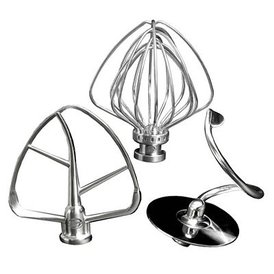 Kitty PROFESSIONAL® 3tlg. Edelstahl-Set, inkl. Knethaken, Flachrührer & Schneebesen