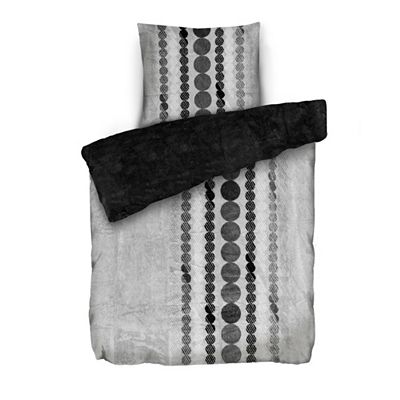 BADIZIO Classic Wendebettwäsche Punkte Mikrofaser Plüsch Doppelbett, 4tlg.