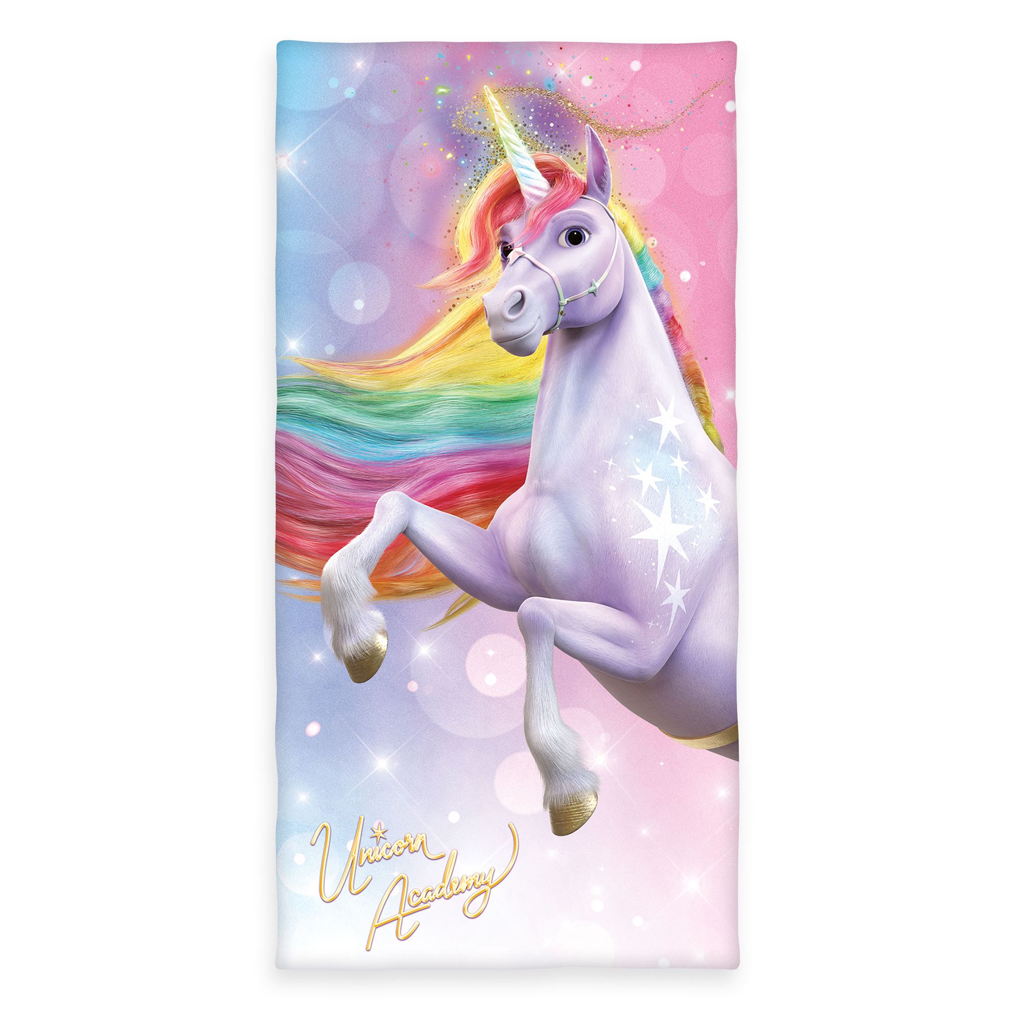 Unicorn Academy™ Badetuch Einhorn Baumwoll Velours ca. 75x150cm