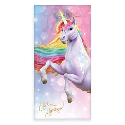 Unicorn Academy™ Badetuch Einhorn Baumwoll Velours ca. 75x150cm