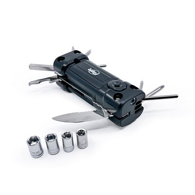 FLIPO® 15in1 Multi-Tool mit LED-Taschenlampe universell einsetzbar batteriebetrieben