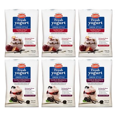 EASIYO Joghurtpulver 6 Beutel für 6kg frischen Joghurt 2 versch. Sorten