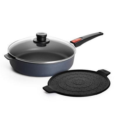 WOLL® Diamond Lite Hochrandpfanne Ø 28cm inkl. Glasdeckel & Silikon-Spritzschutz