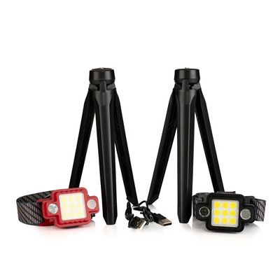 S-FIXX® Mini-Arbeitsleuchten inkl. Stirnband & Tripod-Stativ 2 Stück