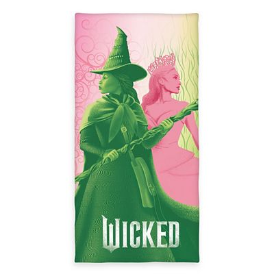 WICKED Badetuch Elphaba & Glinda Baumwoll Velours ca. 75x150cm