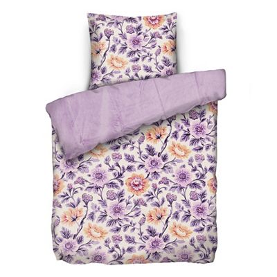 MONT CHALET Wendebettwäsche florale Ranken Mikrofaser Chinchilla Einzelbett, 2tlg.