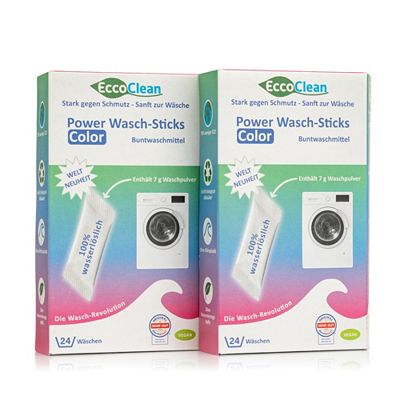 ECCOCLEAN Power Wasch-Sticks für alle Temperaturen leicht dosierbar 2x á 24 Stück
