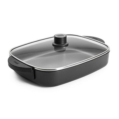 WOLL® Eco Logic Gussbräter 33x26cm, 6cm hoch inkl. Deckel und Silikongriffe