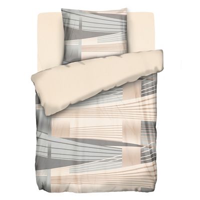 WINTERENGEL Wendebettwäsche grafisch gesondert Mikrofaser Flanell Einzelbett, 3tlg.