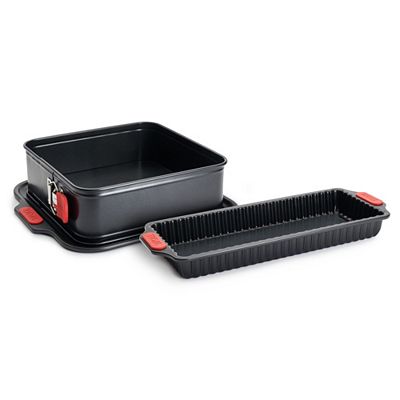 Thumbnail - WOLL® Let's bake! Backformen-Set, 2tlg. Quicheform 33x13cm & Springform 24x24cm