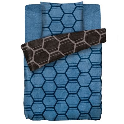 BADIZIO Classic Wendebettwäsche Grafik-Design Mikrofaser Plüsch Einzelbett, 3tlg.