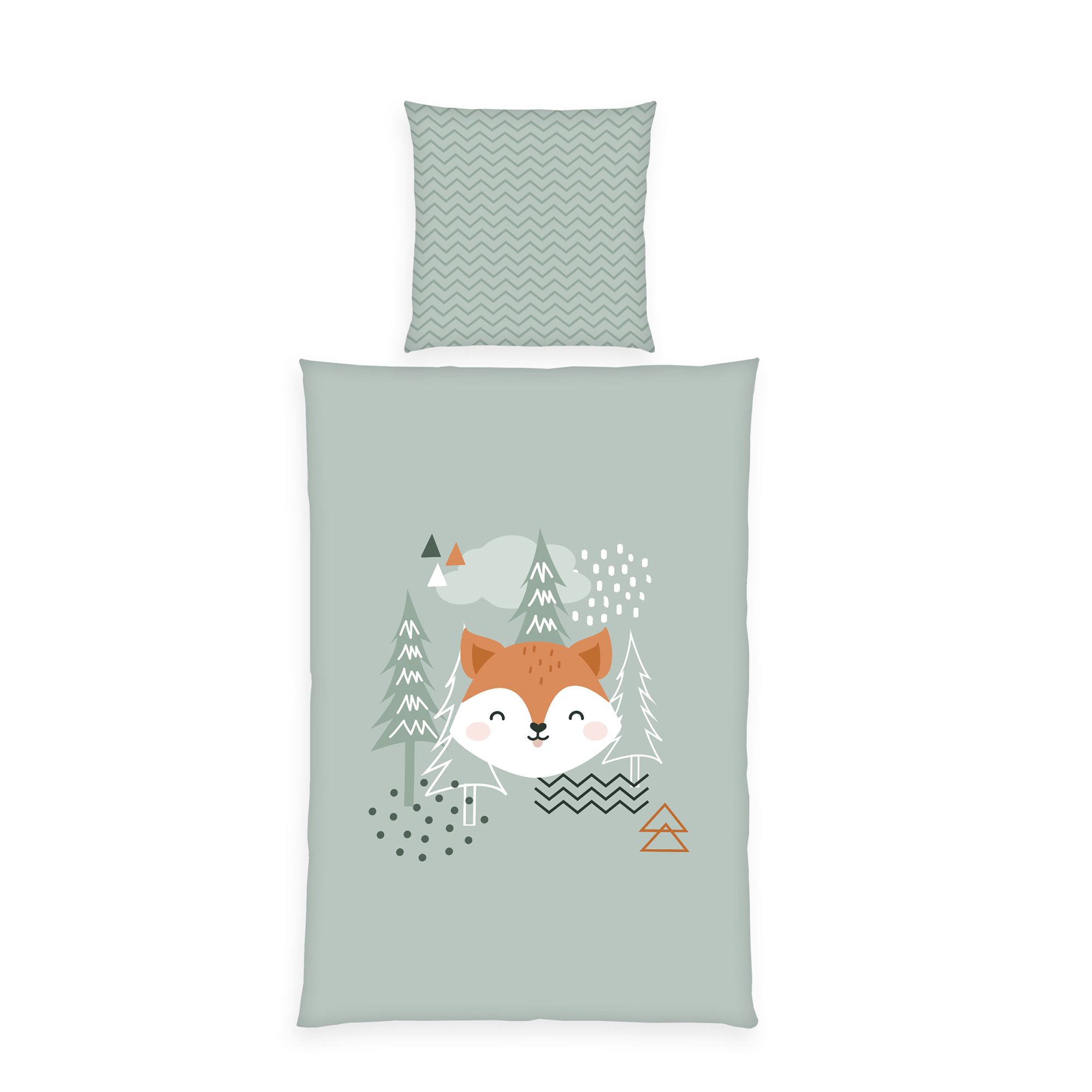 Young Collection Wendebettwäsche Nordic Forest Baumwoll Flanell Einzelbett, 2tlg.
