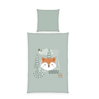 Young Collection Wendebettwäsche Nordic Forest Baumwoll Flanell Einzelbett, 2tlg.