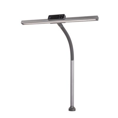 LED-Tischleuchte mit Gestensteuerung 4 Lichtmodi, dimmbar flexibler Lampenkopf digitale Zeitanzeige