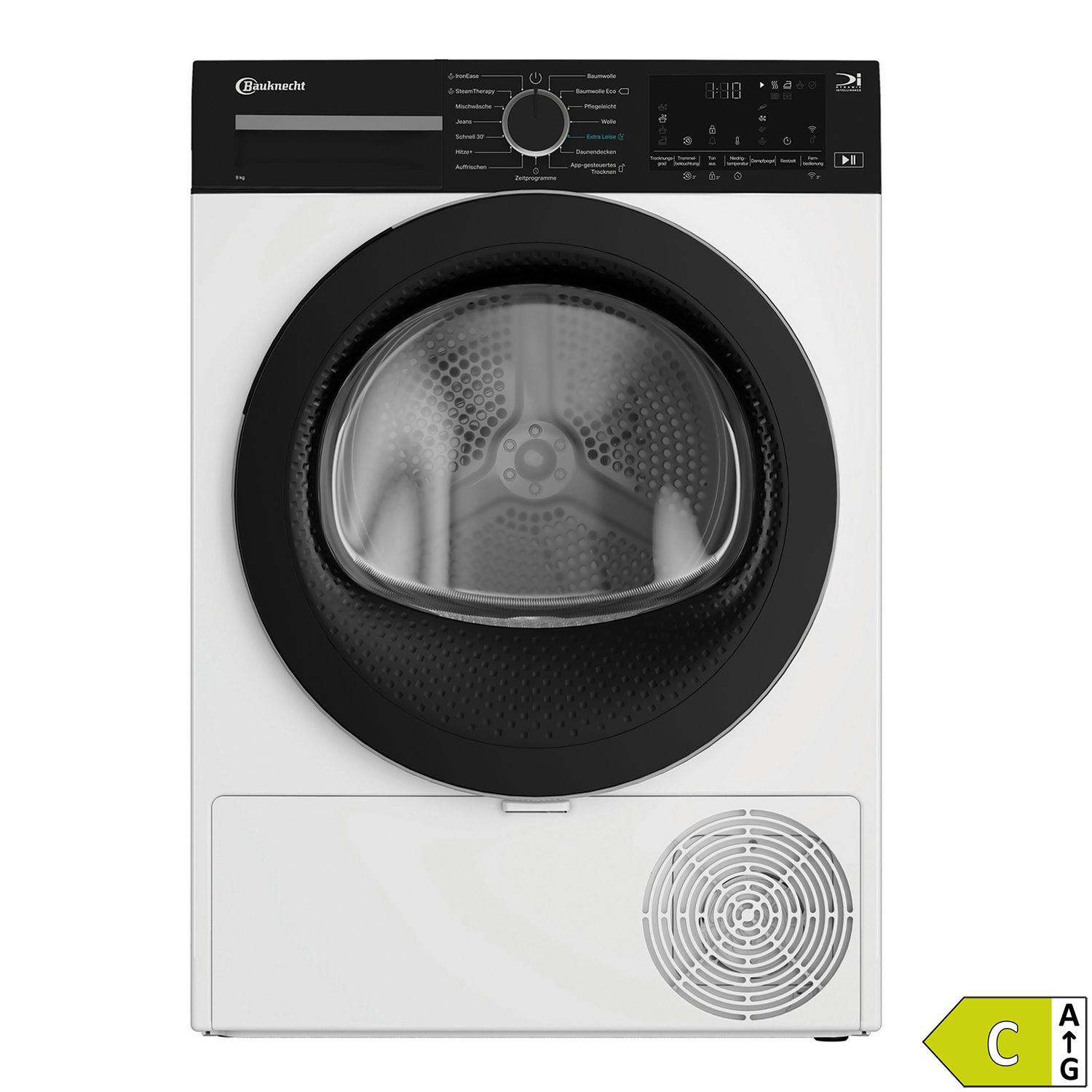 BAUKNECHT Wärmepumpentrockner 9kg, EEK C 15 Programme BT 95C WBS