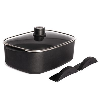 WOLL® Eco Logic Bräter Aluminium, inkl. Silikonseitengriffen 29 x 22 cm Innenmaß