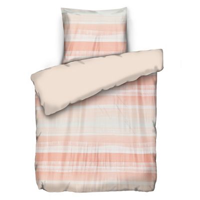 JERYMOOD Wendebettwäsche Querstreifen Mikrofaser Jersey Einzelbett, 2tlg.