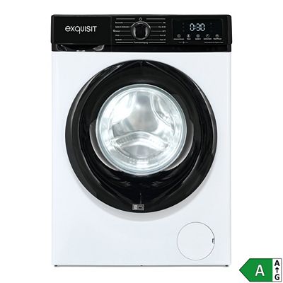 EXQUISIT Waschmaschine weiß, 8kg, EEK A 11 Waschprogramme inkl. AquaStopp QWA9014