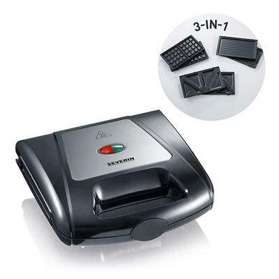 SEVERIN 3-in-1 Multi-Sandwich Toaster SA 2968 1.000 Watt SA 2968