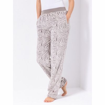 MONT CHALET Damen-Hose bedruckt Mikrofaser Chinchilla Hosentaschen