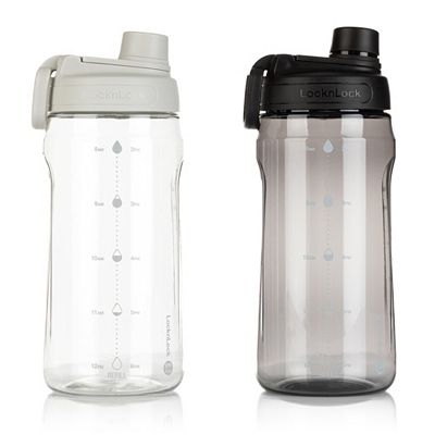 LocknLock 2 Trinkflaschen mit Tragegriff und Füllanzeige je 1,5L Volumen