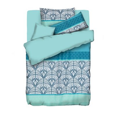 SOFT HARMONY Wendebettwäsche sommerliche Grafik Mikrofaser samtweich Einzelbett, 5tlg.