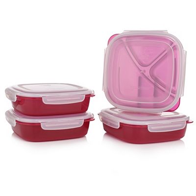 LocknLock 4 Frischhaltedosen mit Fächern je 1,5L Volumen