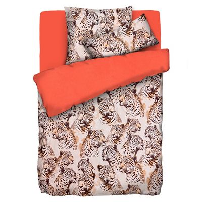 JERYMOOD Wendebettwäsche Animaldruck Mikrofaser Jersey Einzelbett, 4tlg.