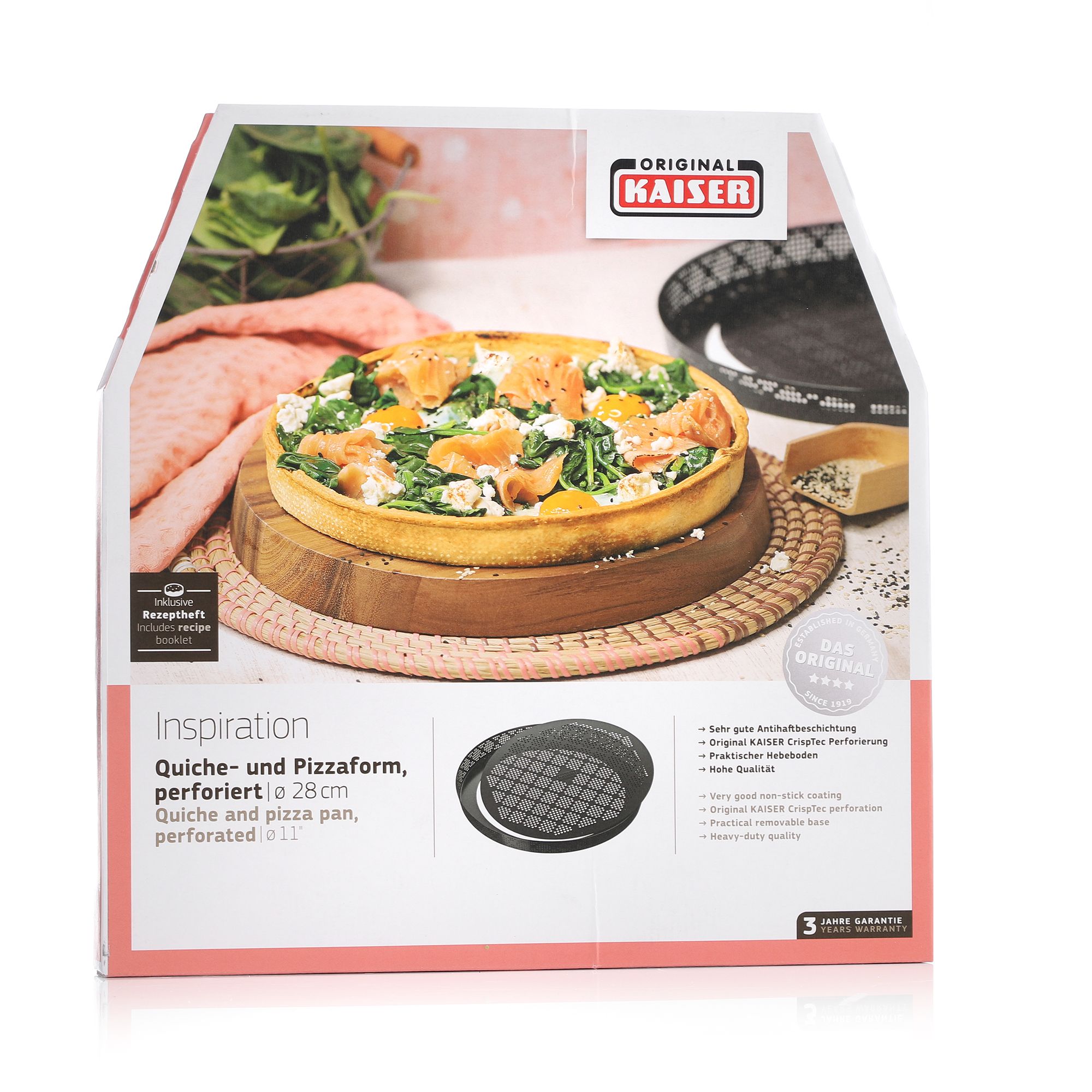 KAISER Quiche & Pizzaform perforiert ø 28cm 2,5cm Höhe — KAISER Quiche & Pizzaform perforiert ø 28cm 2,5cm Höhe —