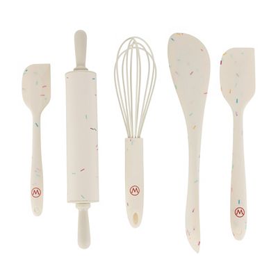 WILKINSON 1888 LTD 5tlg. Back-Set: 3 versch. Spatel, Schneebesen und Teigrolle aus Silikon