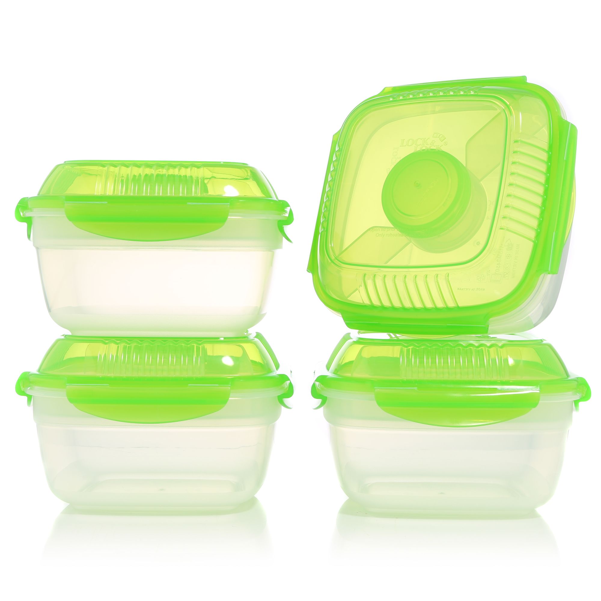 LocknLock Frischhaltedosen mit Einlegern 1,6l 4 Dosen QVC.de