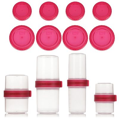 LocknLock 8 Frischhaltedosen inkl. 4 Twist-Lid Verbindungsdeckel Gesamtvolumen 2,8L