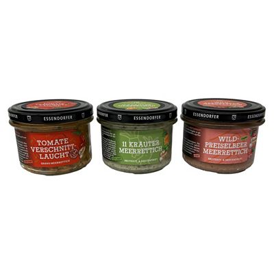 Thumbnail - ESSENDORFER Meerettich Set 3 versch. Sorten zum Verfeinern Inhalt 570g