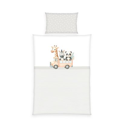 babybest® Wendebettwäsche Adventure Buddies Baumwoll Renforcé Einzelbett, 2tlg.