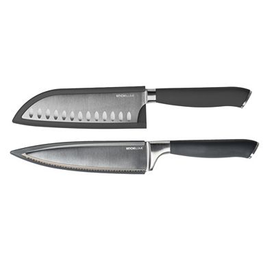 KOCHBLUME® Messer Set 2tlg. Santokumesser, Chefmesser rostfreier Edelstahl