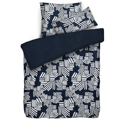 SOFT HARMONY Wendebettwäsche Stäbchengrafik Mikrofaser samtweich Einzelbett, 3tlg.