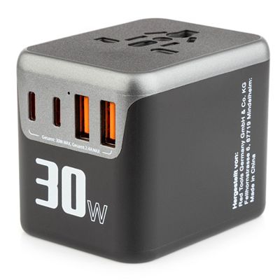 Thumbnail - Multi-Reiseadapter für über 224 Länder Gesamtleistung 30W 2x USB-A + USB-C