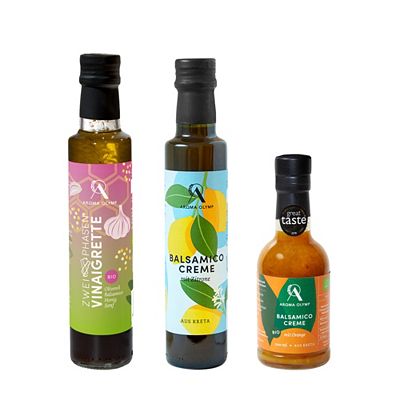 Thumbnail - AROMA OLYMP Vinaigrette und 2 Balsamico Creme exklusiv bei QVC Inhalt 700ml