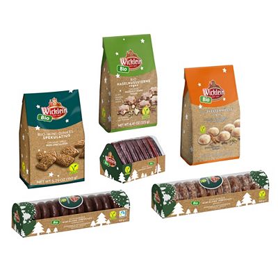 Thumbnail - WICKLEIN Spezialitäten Paket vegan und bio 6 versch. Sorten Inhalt 965g