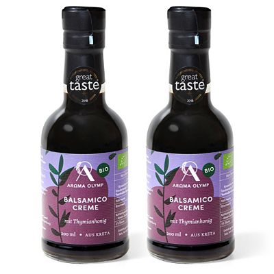 Thumbnail - AROMA OLYMP Bio Balsamico Cremes Thymianhonig aus Kreta Inhalt 2x 200ml
