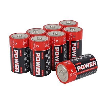 BARICUS Batterien Alkaline, Typ D 1,5V, 7.500mAh 8 Stück
