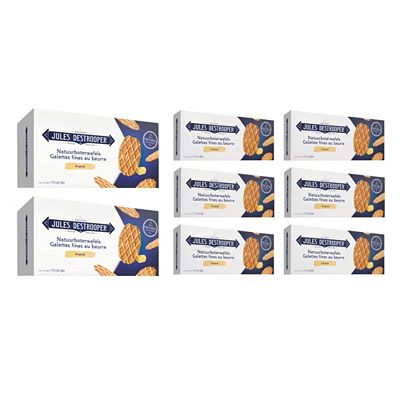 JULES DESTROOPER feinstes Gebäck Butterwaffeln Vorrat 8 Packungen Inhalt 2.450g