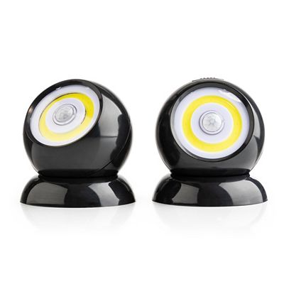 Thumbnail - LED Akku-Kugelleuchte mit Bewegungssensor 360° drehbar, 200lm magnetische Basis 2 Stück