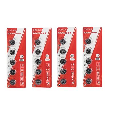 Thumbnail - BARICUS Lithium Knopfzellen Typ CR2032 3,0V, 220mAh 20 Stück