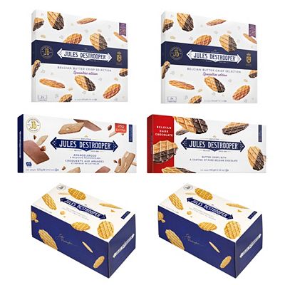 JULES DESTROOPER Feinstes Gebäck 6 Packungen exklusiv bei QVC Inhalt 2.100g
