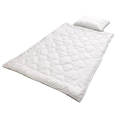 POLYSOFT 2tlg. Betten-Set 4-Loch-Hohlfaser Wolkensteppung Größenauswahl